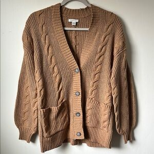 AE Cable Knit Button Up Cardigan